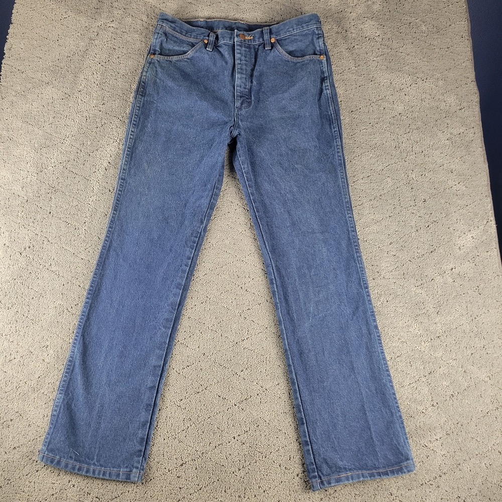 Wrangler Jeans Mens 35x32 Blue Cowboy Cut Slim Fit 936DEN Western Workwear Denim
